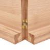Półka, brązowa, 180x60x(2-6) cm, lakierowane lite drewno dębowe