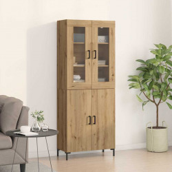 Highboard 2 pcs dąb artisan 69,5 x 34 x 180 cm