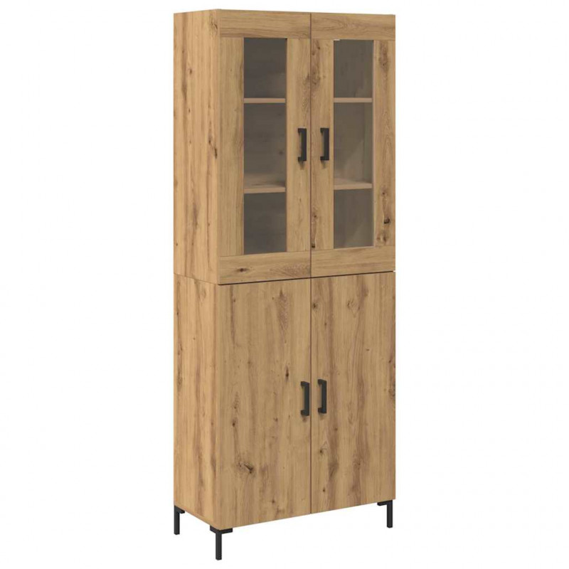 Highboard 2 pcs dąb artisan 69,5 x 34 x 180 cm