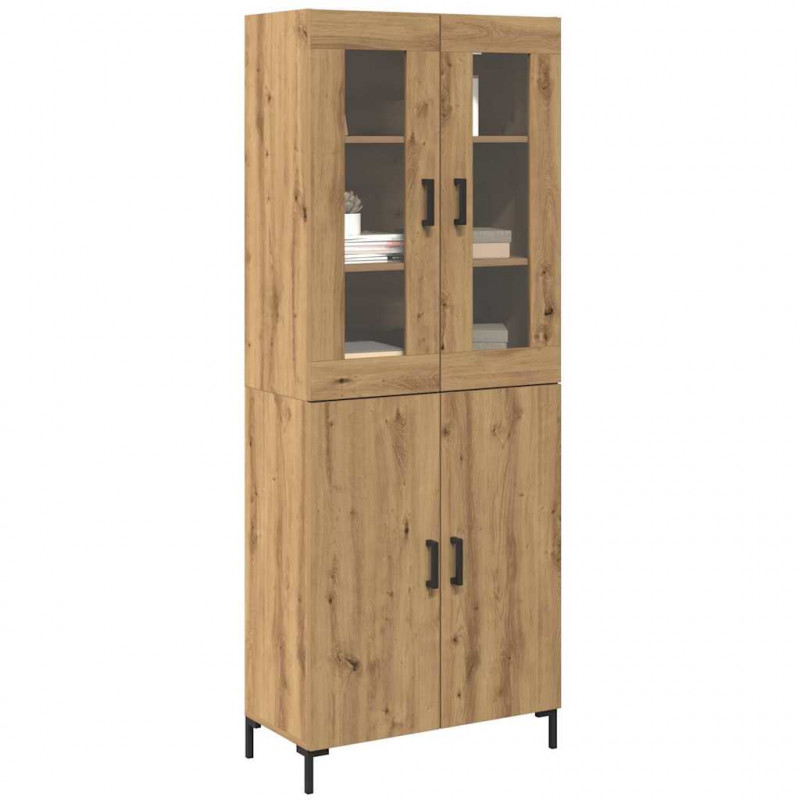 Highboard 2 pcs dąb artisan 69,5 x 34 x 180 cm