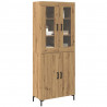 Highboard 2 pcs dąb artisan 69,5 x 34 x 180 cm