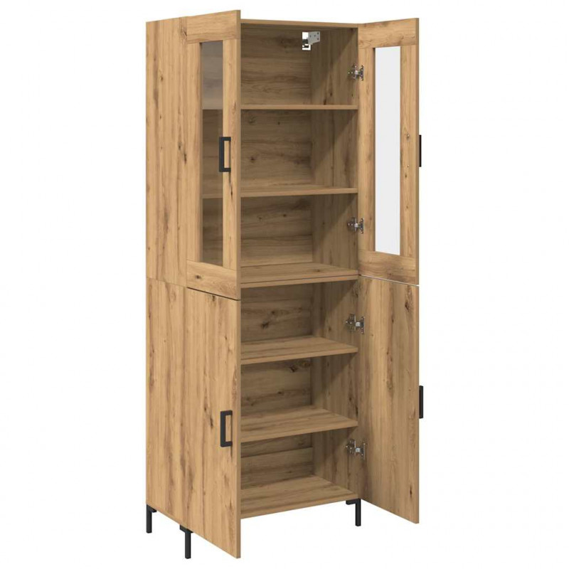 Highboard 2 pcs dąb artisan 69,5 x 34 x 180 cm