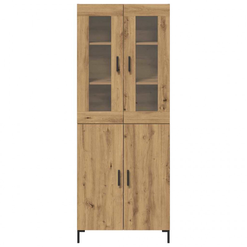 Highboard 2 pcs dąb artisan 69,5 x 34 x 180 cm