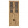 Highboard 2 pcs dąb artisan 69,5 x 34 x 180 cm