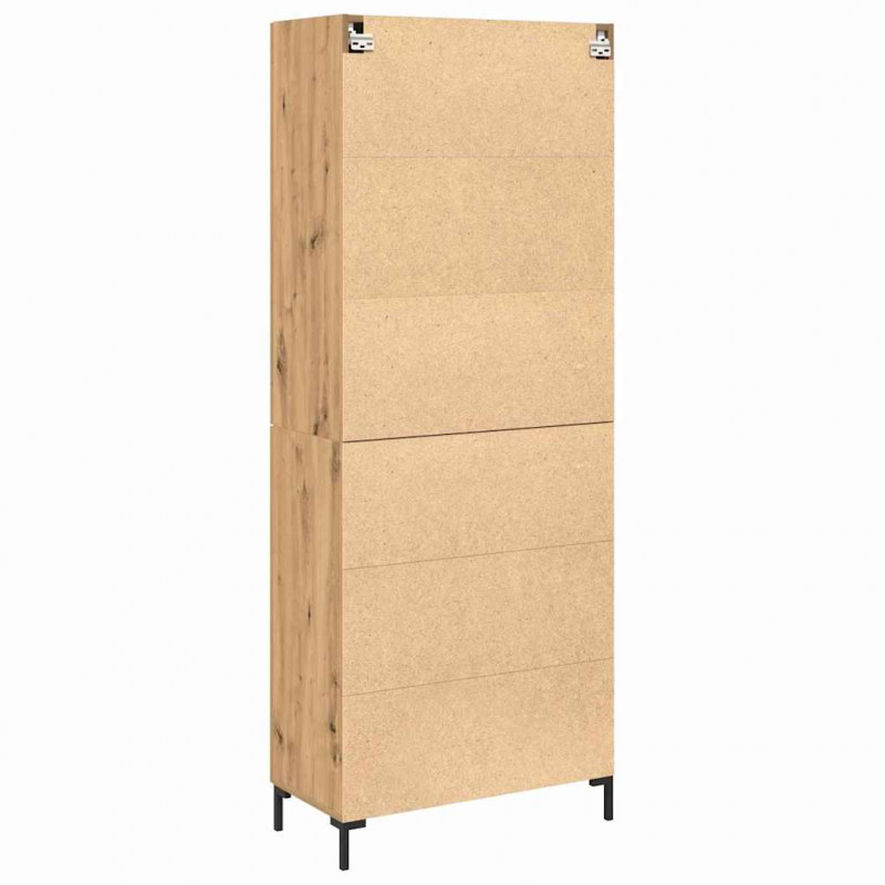 Highboard 2 pcs dąb artisan 69,5 x 34 x 180 cm
