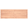 Półka, brązowa, 180x60x(2-6) cm, lakierowane lite drewno dębowe