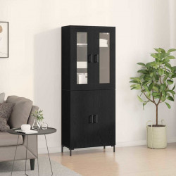 Highboard 2 pcs Czarny dąb 69,5 x 34 x 180 cm