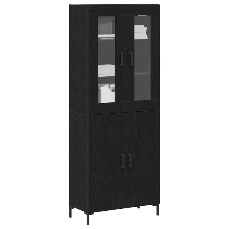 Highboard 2 pcs Czarny dąb 69,5 x 34 x 180 cm