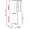 Highboard 2 pcs Czarny dąb 69,5 x 34 x 180 cm