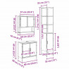 Zestaw mebli łazienkowych 3 pcs Brązowy Materiał drewnopochodny
