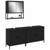 Zestaw mebli łazienkowych 3 pcs Czarny Materiał drewnopochodny