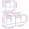 Zestaw mebli łazienkowych 3 pcs Czarny Materiał drewnopochodny