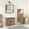 Zestaw mebli łazienkowych 3 pcs Brązowy Materiał drewnopochodny