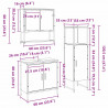 Zestaw mebli łazienkowych 3 pcs Czarny Materiał drewnopochodny