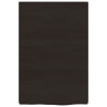 Półka, ciemnobrązowa, 40x60x(2-4) cm, wykończone drewno dębowe