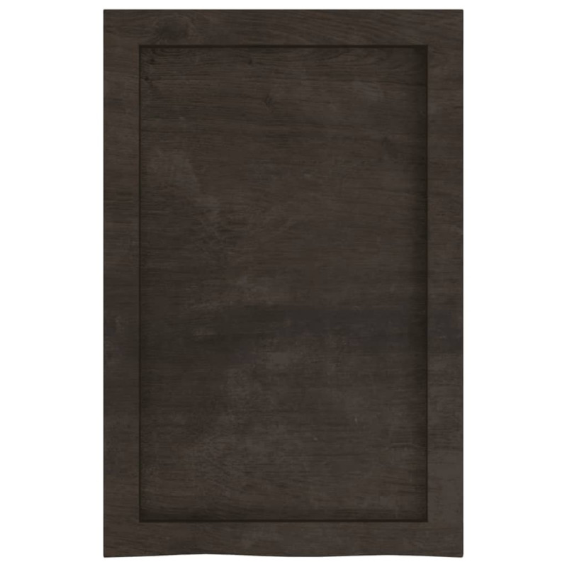Półka, ciemnobrązowa, 40x60x(2-4) cm, wykończone drewno dębowe