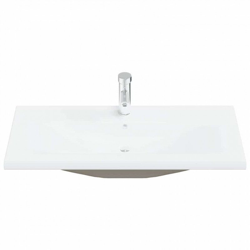 Zestaw mebli łazienkowych z półką z drzwiami 4 pcs Czarny Dąb