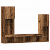 Szafka pod telewizor 4 pcs Stare drewno Materiał drewnopochodny