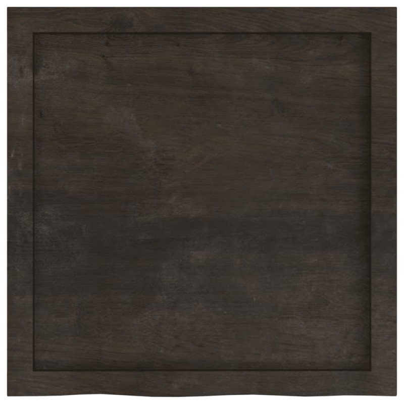 Półka, ciemnobrązowa, 60x60x(2-6) cm, wykończone drewno dębowe