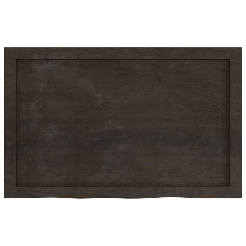 Półka, ciemnobrązowa, 80x50x(2-4) cm, wykończone drewno dębowe