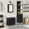 Zestaw mebli łazienkowych 3 pcs Czarny Materiał drewnopochodny