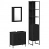 Zestaw mebli łazienkowych 3 pcs Czarny Materiał drewnopochodny