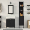 Zestaw mebli łazienkowych 3 pcs Czarny Materiał drewnopochodny