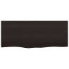 Półka, ciemnobrązowa, 100x40x(2-4) cm, wykończone drewno dębowe