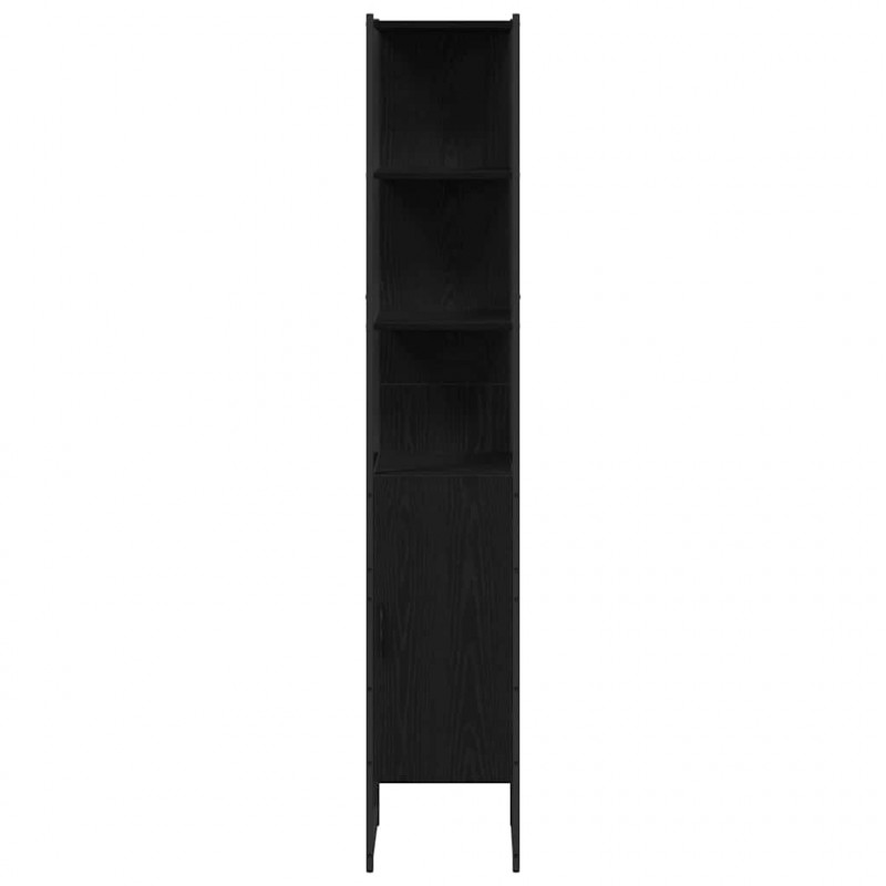 Zestaw mebli łazienkowych 4 pcs Czarny Materiał drewnopochodny
