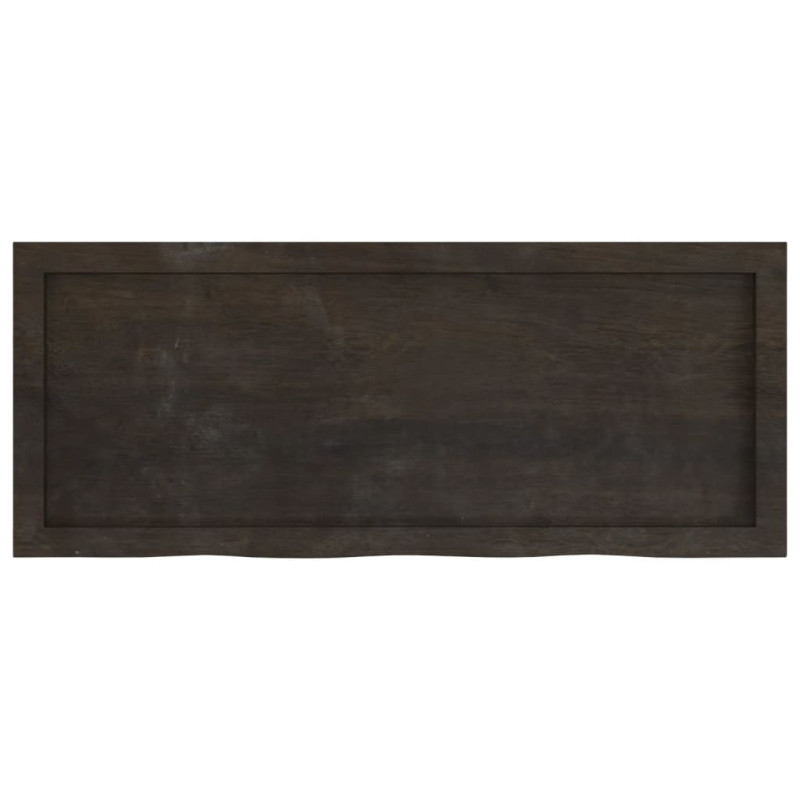Półka, ciemnobrązowa, 100x40x(2-4) cm, wykończone drewno dębowe