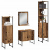 Zestaw mebli łazienkowych 4 pcs Brązowy 33 x 33 x 185.5 cm