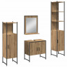 Zestaw mebli łazienkowych 4 pcs Brązowy 33 x 33 x 185.5 cm