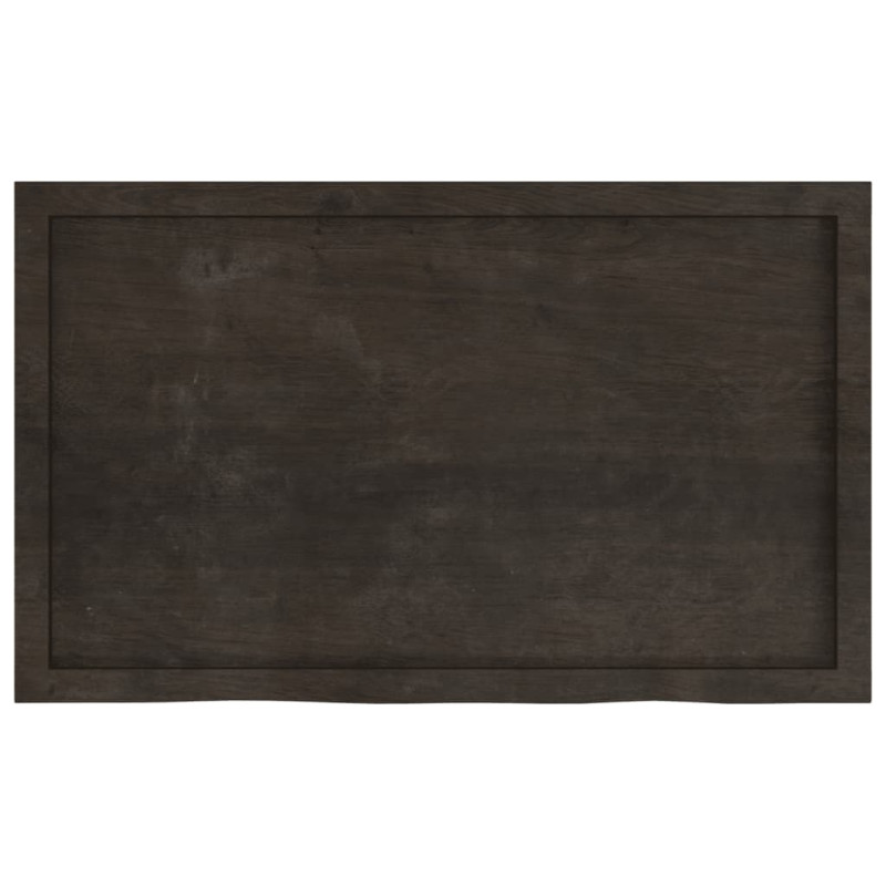 Półka, ciemnobrązowa, 100x60x(2-4) cm, wykończone drewno dębowe