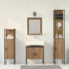 Zestaw mebli łazienkowych 4 pcs Brązowy 33 x 33 x 185.5 cm