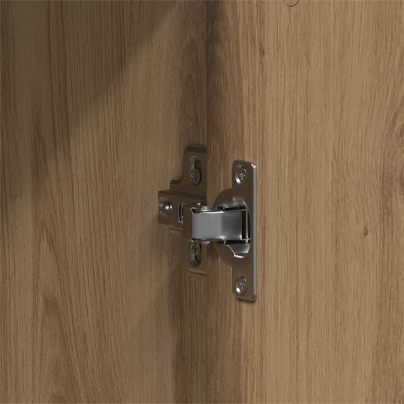 Zestaw mebli łazienkowych 4 pcs Brązowy Materiał drewnopochodny