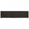Półka, ciemnobrązowa, 120x30x(2-4) cm, wykończone drewno dębowe