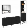 Zestaw mebli łazienkowych 4 pcs Czarny Materiał drewnopochodny