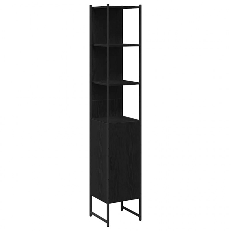Zestaw mebli łazienkowych 4 pcs Czarny Materiał drewnopochodny