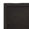 Półka, ciemnobrązowa, 120x30x(2-4) cm, wykończone drewno dębowe