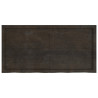 Półka, ciemnobrązowa, 120x60x(2-6) cm, wykończone drewno dębowe