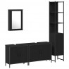Zestaw mebli łazienkowych 4 pcs Czarny Materiał drewnopochodny