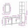 Zestaw mebli łazienkowych 4 pcs Czarny Materiał drewnopochodny