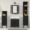 Zestaw mebli łazienkowych 4 pcs Czarny Materiał drewnopochodny
