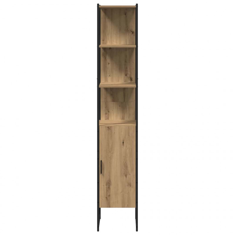 Zestaw mebli łazienkowych z półką 4 pcs Dąb rzemieślniczy