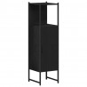 Zestaw mebli łazienkowych z półką z drzwiami 4 pcs Czarny Dąb