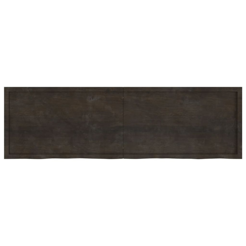 Półka, ciemnobrązowa, 200x60x(2-4) cm, wykończone drewno dębowe