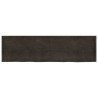 Półka, ciemnobrązowa, 220x60x(2-6) cm, wykończone drewno dębowe