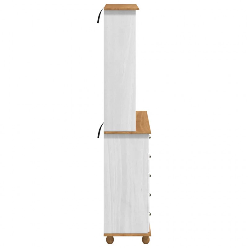 Klatka ASKIM Biały 91 x 40 x 200,5 cm Lite drewno sosnowe