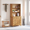 Klatka ASKIM Wosk miodowy 91 x 40 x 184 cm Lite drewno sosnowe