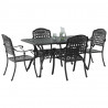 Zestaw do jadalni w ogrodzie 5 pcs Czarny Aluminium